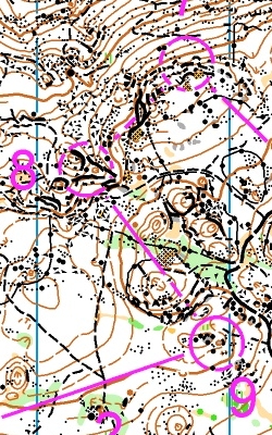 mapa Vilenica, E3 – middle, kategorie M21A a W21E